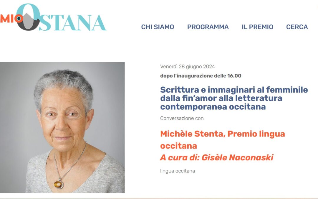 Premio Ostana de 2024 a Miquèla Stenta