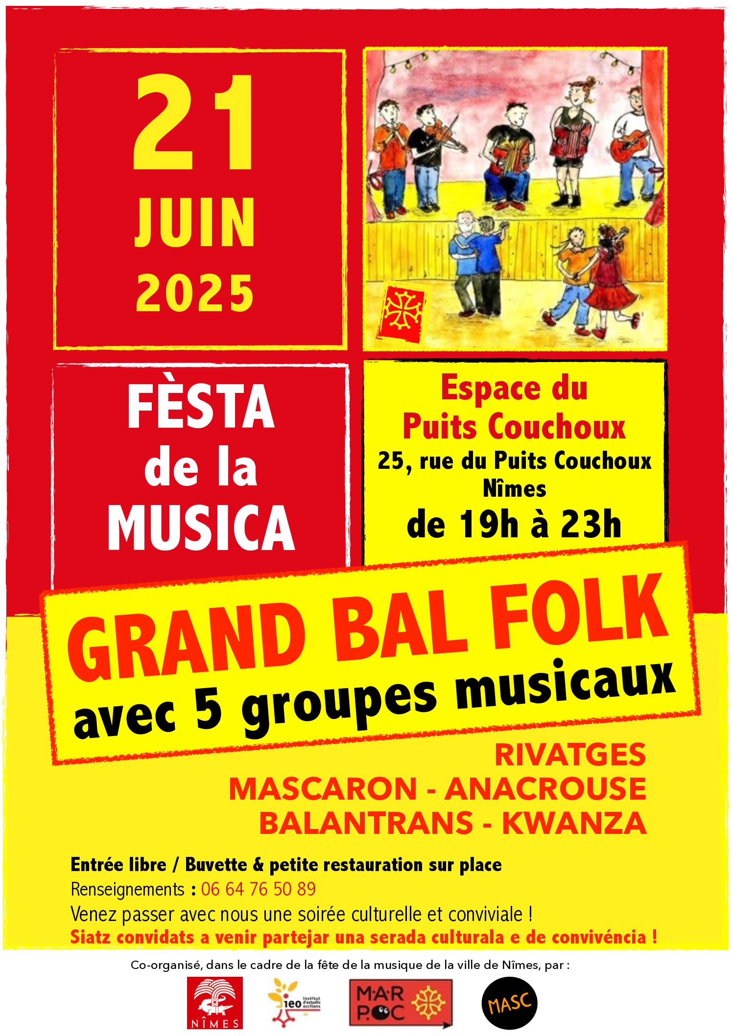 Balèti grandaràs a Nimes, lo 21 de junh.