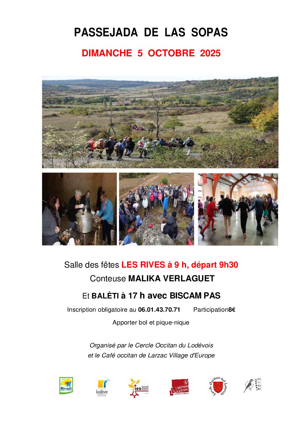 Passejada de las sopas, lo 5 d’octòbre las Ribas