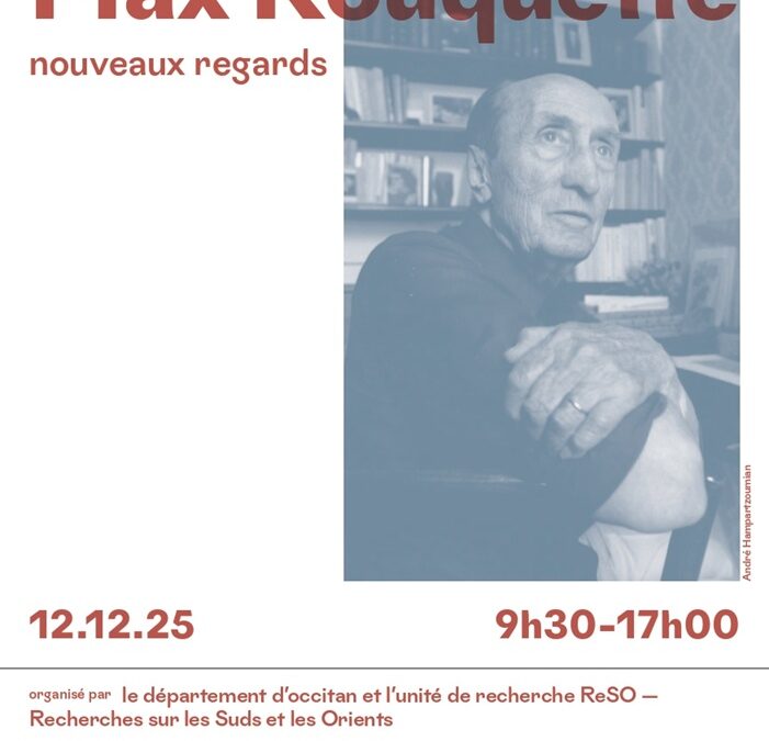 Jornada d’estudis, Max Roqueta, agachs nòus lo 12