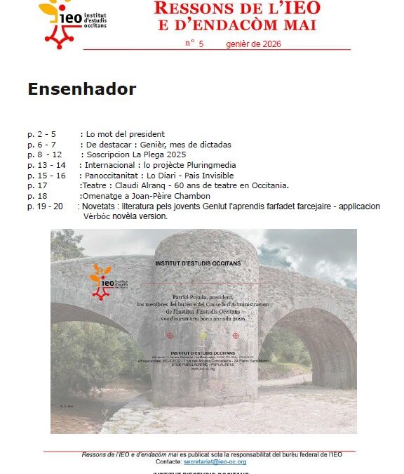 Ressons de l&rsquo;IEO e d&rsquo;endacwm mai N°5