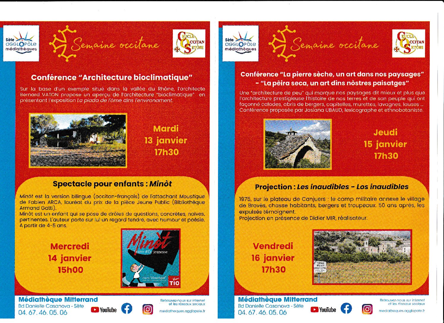 Setmana occitana setòria, dau 13 au 16