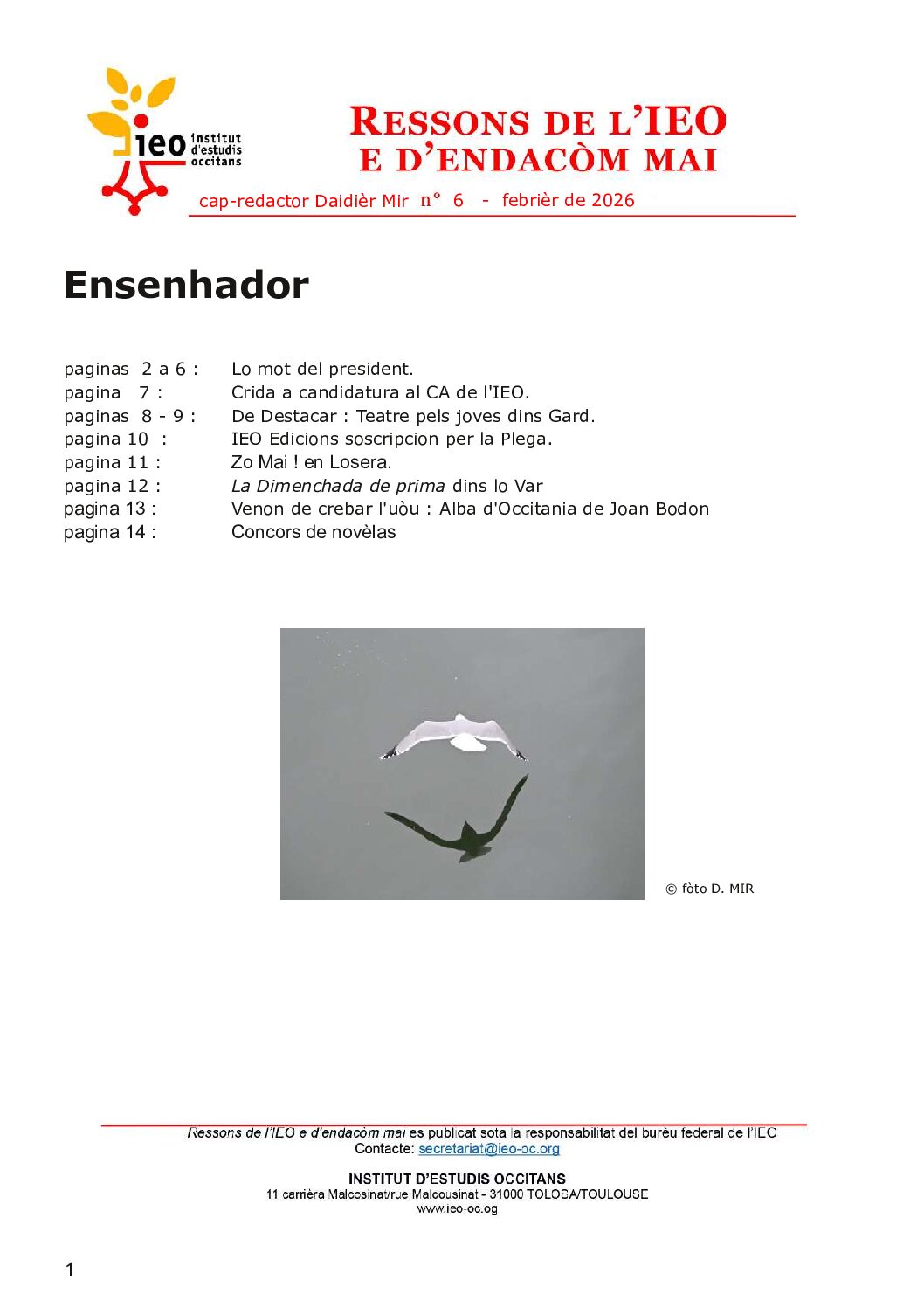 RESSONS de l&rsquo;IEO e d&rsquo;ENDACÒM MAI n°6
