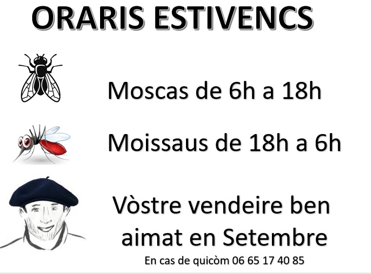Oraris estivencs