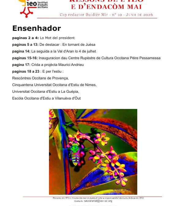 Ressons de l&rsquo;IEO e d&rsquo;endacòm mai N°11 e 12.