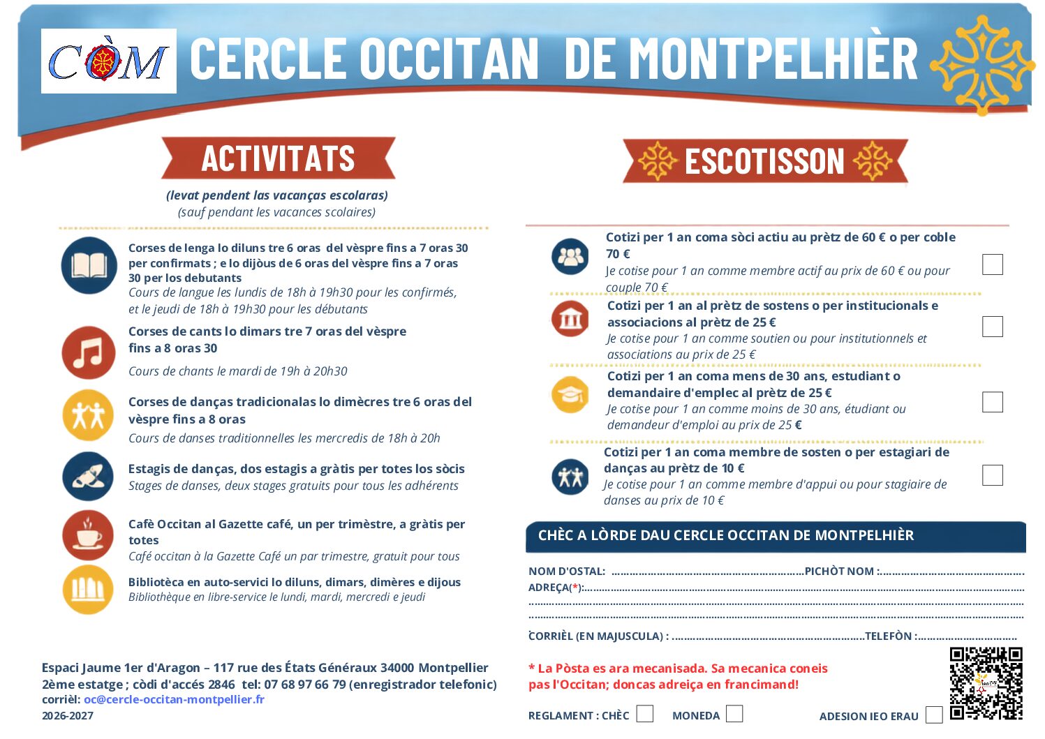 Accueil 5 Adesion au Cercle dau Clapàs