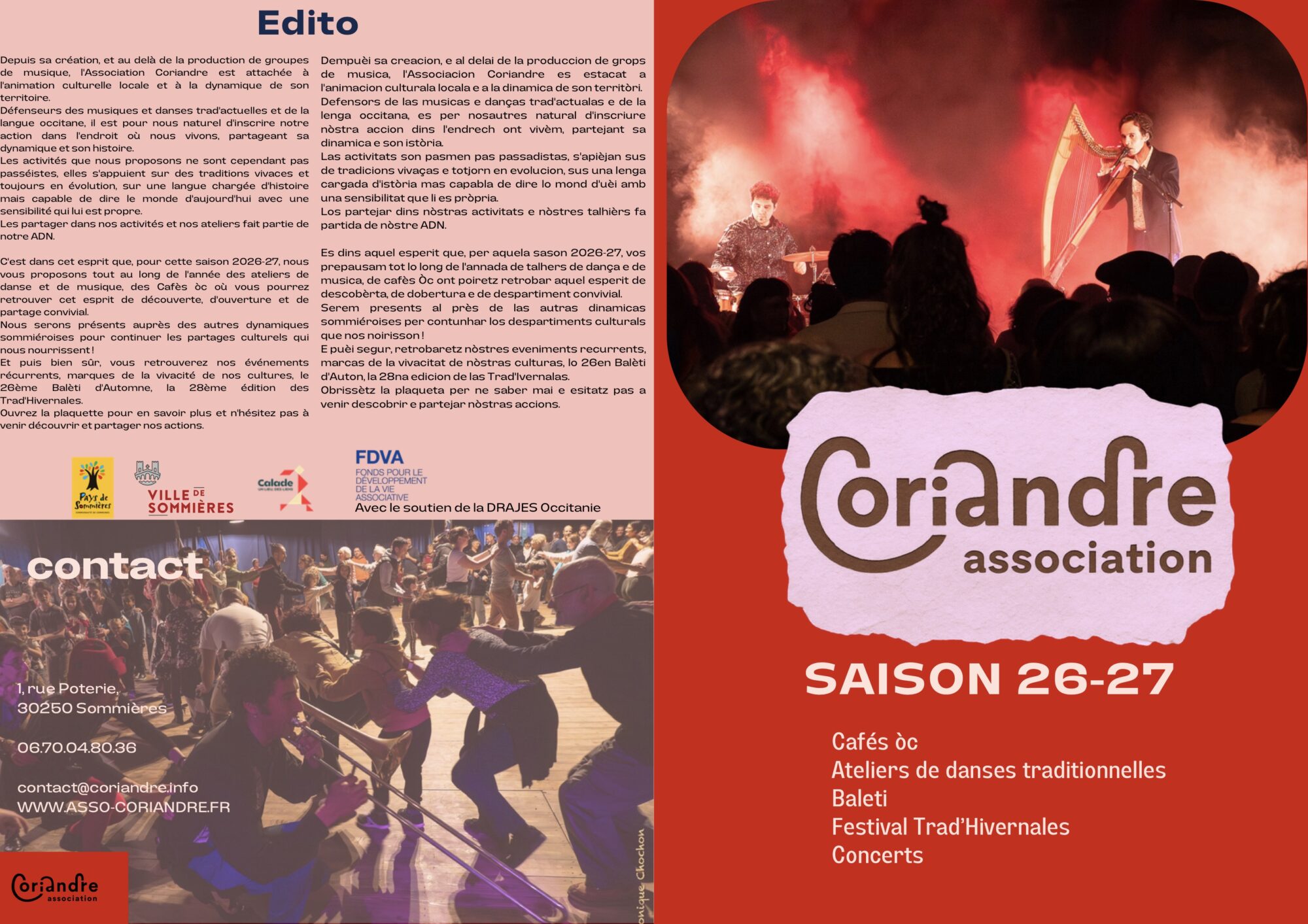 2026-27, demandatz lo programa Coriandre
