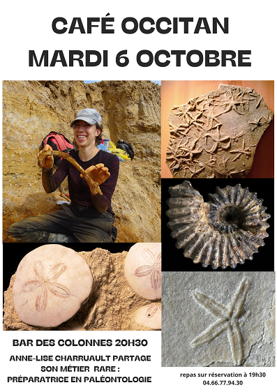 cafè occitan « Paleontologia », lo 6 a Pompinhan