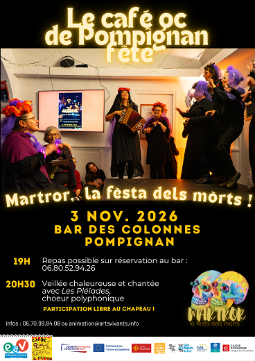 Cafè occitan MARTROR 3 de novembre a Pompinhan