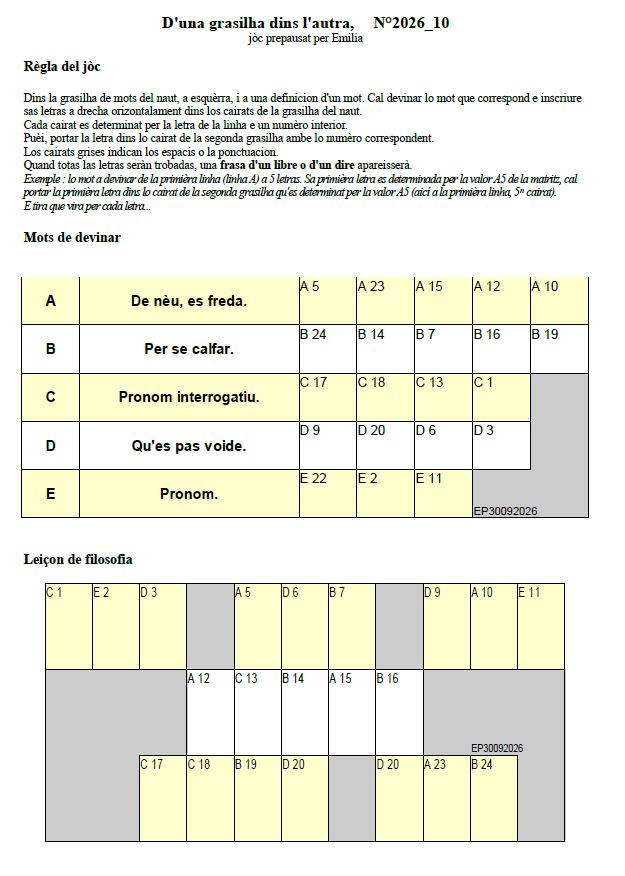 grasilhas 2026 10 regla